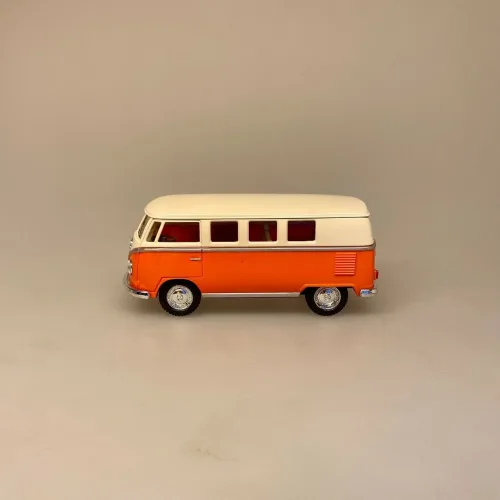 h VW Folkevogns Rugbrød - Samba L Orange, samba, boogie, vw, rugbrød, folkevognsrugbrød, surfer, bus, folkevognsbus, modelbil, original, volkswagen, tysk, bil, kvalitet, samler, symbolsk, sangskjuler, windsurfing, kitesurfer, biti, ribe, hippie, autocamper