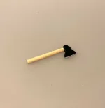 Miniature Skovhugger Økse, økse, langskaftet, skovarbejder, skovhugger, træfældning, juletræ, fæld selv, nissedør, nissebo, nissetilbehør, nisser, ting til, tilbehør, dukkehus, dukkehusting, dukkehustilbehør, 1:12, miniaturer, julekrybbe, nisselandskab, sangskjuler, brænde, brændekløver, hugge, brænde, biti, ribe