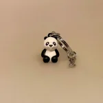 Nøglering med Panda og Bambus, bambusblade, bambusgren, pandabjørn, sort, hvid, kær, nuttet, gave, til børn, kina, østen, zoo, zoologisk have, dyrepasser, dyr, vilde, stor, bamse, lækker, kvalitet, nøglering, nyttig, flot, biti, ribe