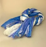 Twistet Silketørklæde 90101 Violblå Hvid, santorini, himmelblå, himmelblåt, skye, blue, hvid, lyseblå, babyblå, havfarver, , silke, ægte, pongee, glat, snoet, crash, twistet, auckland, salto, lækker, kvalitet, sporty, fyldig, biti, ribe, snoet, silketørklæde, gave, gaveide, smart, eksklusiv, elegant,