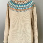 Harley of Scotland - Færø Pullover Super Soft - Beige, cashmere, kashmir, supersoft, ekstr blød, blød, let, skøn, kvalitet, lambswool, merino, angora, strik, pullover, sweater, lun, elegant, chic, stilfuld, sporty, smart, frisk, diskret, beige, turkis, lys, løs, klædelig, casual, damestrik, striktrøje, ulden, uldtrøje, biti, ribe, skotsk, færø, islandsk, norsk, speciel, særlig, sort, sol, vadehavet, dagmar, lærke bakker, feminin,