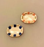 Miniature Aflangt Fad Porcelæn,