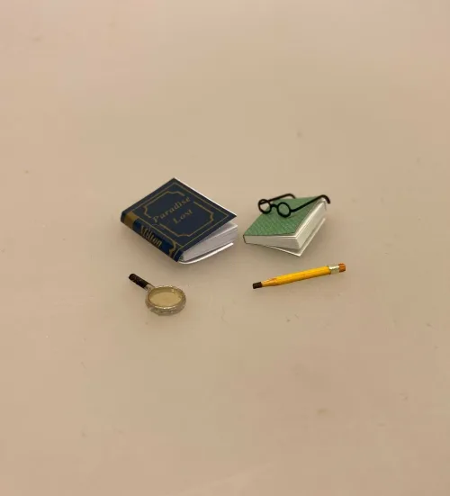 Miniature Lup - Forstørrelsesglas, samler, brændglas, sommerfugle, læsebrille, miniature, dukkehus, sættekasse, sangskjuler, tale, symbolsk, gave, sjov, biti, ribe, nisser, nissetilbehør, dukkehusting, tilbehør, 1:12,