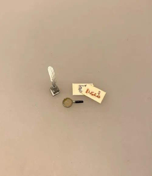 Miniature Lup - Forstørrelsesglas, samler, brændglas, sommerfugle, læsebrille, miniature, dukkehus, sættekasse, sangskjuler, tale, symbolsk, gave, sjov, biti, ribe, nisser, nissetilbehør, dukkehusting, tilbehør, 1:12,