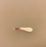Miniature Serverings Bestik Porcelæn Blomst, smørekniv, ske, opøser, palet, paletkniv, pallet, spatel, servering, miniature, miniaturer, 1:12, dukkehus, tilbehør, ting, biti, ribe