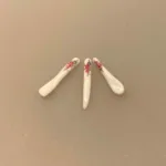 Miniature Serverings Bestik Porcelæn Blomst, smørekniv, ske, opøser, palet, paletkniv, pallet, spatel, servering, miniature, miniaturer, 1:12, dukkehus, tilbehør, ting, biti, ribe