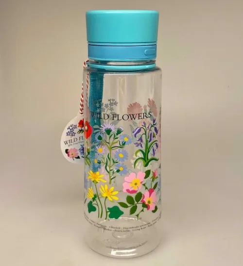 Vandflaske - Vilde Blomster, vandflaske, drikkedunk, saftflaske, vanddunk, vand, vilde, blomster, med vilje, vild, flora, i farver, klokkeblomst, grøftekant, natur, haven, haveglæde, skole, frokost, pause, børnehave, job, arbejde, børn, elsker, biodiversitet, naturens, glæder, liv, fin, pause, skovtur, udflugt, særlig, sød, biti, ribe