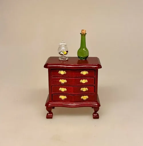 Miniature Glas Bonbonniere med Lakridskonfekt, all sorts, konfekt, mini, bitte, lille, slik, konfekture, glas, slikbutik, juleslik, jul, nisser, nissetilbehør, nissedør, 1:12, miniaturer, dukkehus, dukkehusting, dukkehusmad, dukkehustilbehør, biti, ribe, barbie