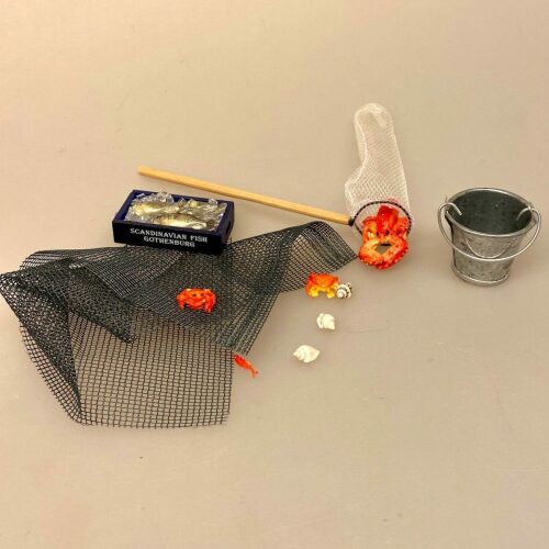 Miniature Hummer, skaldyr, fisk, fiskestang, fisketur, krabbe, krebs, lystfisker, fiskeri, symbolsk, gave, gaveide, gavekort, fisketegn, fange fisk, miniaturer, små, sjovt, 1:12, dukkehus, strand, strandtema,