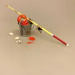 Miniature Hummer, skaldyr, fisk, fiskestang, fisketur, krabbe, krebs, lystfisker, fiskeri, symbolsk, gave, gaveide, gavekort, fisketegn, fange fisk, miniaturer, små, sjovt, 1:12, dukkehus, strand, strandtema,