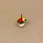 Miniature Juledekoration med Lys, julepynt, dukkehus, dukkehustilbehør, dukkehusting, ting til, tilbehør, 1:12, jul i, nissebo, nisser, nisseting, nissedør, nissehus, julelandskab, julestue, miniature, snelandskab, dukkemøbler, blomster, juleting, julekalender, biti, ribe, birgitte frigast, morgennisser, for børn, december, hygge