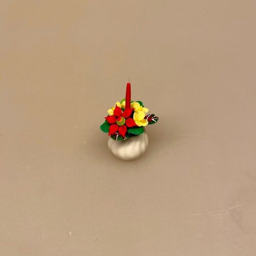 Miniature Juledekoration med Lys, julepynt, dukkehus, dukkehustilbehør, dukkehusting, ting til, tilbehør, 1:12, jul i, nissebo, nisser, nisseting, nissedør, nissehus, julelandskab, julestue, miniature, snelandskab, dukkemøbler, blomster, juleting, julekalender, biti, ribe, birgitte frigast, morgennisser, for børn, december, hygge