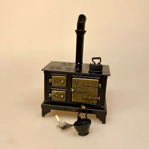 Miniature Kulspand Sort, kul, koks, fyring, koksspand, brændsel, miniature, lille, mini, brændeovn, komfur, fyring, kold tid, sjov, sangskjuler, symbolsk, gave, varme, dukkehus, nisser, nissedør, nissebo, nissehus, ting til, 1:12, mini, tilbehør, biti, ribe, nissedør