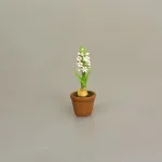 Miniature Potte med Hyacint, hyacinter, forår, jul, juleblomst, mini, miniature, dukkehus, blomster, til, tilbehør, ting til, dukkehusblomster, dukkehusting, dukkehustilbehør, nisser, nissebo, nissehus, julestue, jul i, julepynt, 1:12, nissedør, birgitte frigast, biti,, ribe