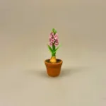 Miniature Potte med Hyacint, hyacinter, forår, jul, juleblomst, mini, miniature, dukkehus, blomster, til, tilbehør, ting til, dukkehusblomster, dukkehusting, dukkehustilbehør, nisser, nissebo, nissehus, julestue, jul i, julepynt, 1:12, nissedør, birgitte frigast, biti,, ribe