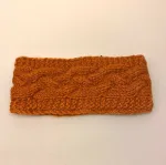 Pandebånd Uld med Foer - Aran Rust, bandi, 8251, rustorange, orange, brun, gylden, jordfarver, varme, farver, krydderifarver, irsk, nepal, håndstrikket, fairtrade, uldent, lunt, blødt, varmt, praktisk, smart, klassisk, grønt, petrol, blågrønt, foret, med foer, fleece, kradser ikke, gave, gaveide, julegave, accessories, efterår, biti, ribe