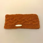 Pandebånd Uld med Foer - Aran Rust, bandi, 8251, rustorange, orange, brun, gylden, jordfarver, varme, farver, krydderifarver, irsk, nepal, håndstrikket, fairtrade, uldent, lunt, blødt, varmt, praktisk, smart, klassisk, grønt, petrol, blågrønt, foret, med foer, fleece, kradser ikke, gave, gaveide, julegave, accessories, efterår, biti, ribe