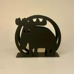 Servietholder Metal - Elg Sort Stor, servietstander, servietholder, servietstativ, brevholder, brevordner, elg, elge, elsdyr, metal, stilig, stilren, nordisk, design, skrivebord, gave, gaveide, svensk, sverige, dansk, biti, ribe, stilig, enkel, sjov, finurlig