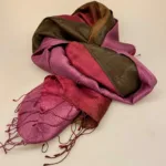 Blød Thaisilke Tørklæde XL - Lyng Fuchsia Chokoladebrun, mørkebrun, lynglilla, vinrød, lilla, 2073-43, flot, lækkert, stola, sjal, tørklæde, stort, langt, blødt, eksklusivt, elegant, luksus, kvalitet, silke, ren, ægte, thaisilke, festligt, smart, gave, gaveide, over skuldrene, julegave, biti, ribe