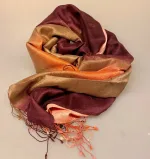 Blød Thaisilke Tørklæde XL - Vinrød Nougat Gammelrosa, 2073, fv. 36, vinrød, bordeaux, nougat, sand, ferskenfarvet, rosa, varme farver, bærfarver, forår,flot, lækkert, stola, sjal, tørklæde, stort, langt, blødt, eksklusivt, elegant, luksus, kvalitet, silke, ren, ægte, thaisilke, festligt, smart, gave, gaveide, over skuldrene, julegave, biti, ribe