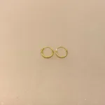 Creoler - Ø 08 mm Øreringe Forgyldt Sølv - Glatte Hoops 1 mm, guld, ægte, nikkelfri, allergivenlige, sterling, sølv, double, par, billige, flotte, moderne, små, hoops, øreringe, runde, creoler, ørenringe, små, stilede, stilige, guldøreringe, gave, gaveide, runde, stine a, maanesten, enamel, cph, danske, brands, smykker, biti, ribe