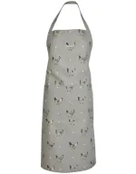 Forklæde i Bomuld med Tryk - Unisex - Høns Grå, chicken, sophie allport, apron, forklæde, med smæk, til damer, til herrer, til mænd, Forklæde i Bomuld med tryk - Unisex - Høns, høne, hønsegård, hønsehold, ting med, hønseting, gave, gaveide, julegave, forklæde, til damer, til mænd, på landet, lækkert, kvalitet, biti, ribe, sophie, allport,