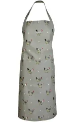 Forklæde i Bomuld med Tryk - Unisex - Høns Grå, chicken, sophie allport, apron, forklæde, med smæk, til damer, til herrer, til mænd, Forklæde i Bomuld med tryk - Unisex - Høns, høne, hønsegård, hønsehold, ting med, hønseting, gave, gaveide, julegave, forklæde, til damer, til mænd, på landet, lækkert, kvalitet, biti, ribe, sophie, allport,