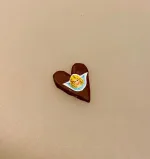 Miniature Honninghjerte med Engel, engle, glansbillede, honningkage med engel,