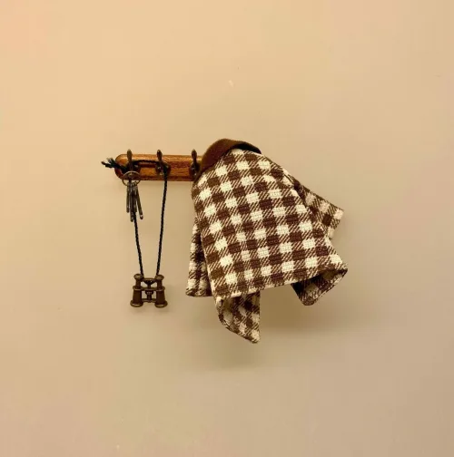 Miniature Kikkert, ornitolog, minikikkert, miniature, jagt, jæger, udstyr, 1:12, symbolsk, gave, nisser, nissetilbehør, ting, til, tilbehør, nissedør, nissetilbehør, dukkehus, dukkehustilbehør, dukkehusting, vinter, jul, biti, ribe,