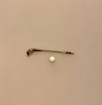 Miniature Kølle og Bold, golf, golfkølle, golfjern, golfsæt, golfspiller, gave, i, symbolsk, hockey, hockeystav, tennisbold, boldspil, legetøj, miniature, sangskjuler, sjov, lille, mini, dukkehus, tilbehør, ting til, dukkehustilbehør, 1:12, miniting, biti, ribe,