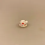 Miniature Kop Porcelæn Blomster, service, kaffe, kaffeservice, middagstallerken, mini, miniature, miniatyre, 1:12, dukkehus, nisser, symbolsk, gave, gavekort, sangskjuler, sønderjysk kaffebord, tjener, madlavning, borddækning, nisserne, nissedør, dukkehusting, dukkehustilbehør, interiør, ting til, sættekasse, sætterkasse, biti, Best in miniature