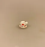 Miniature Kop Porcelæn Blomster, service, kaffe, kaffeservice, middagstallerken, mini, miniature, miniatyre, 1:12, dukkehus, nisser, symbolsk, gave, gavekort, sangskjuler, sønderjysk kaffebord, tjener, madlavning, borddækning, nisserne, nissedør, dukkehusting, dukkehustilbehør, interiør, ting til, sættekasse, sætterkasse, biti, Best in miniature