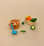 Miniature Peberfrugt Grøn, Miniature Porre, grøntsager, miniaturer, dukkehus, mad, grønt, veganer, vegetar, minimad, miniaturemad, nisser, nisseting, nissetilbehør, køkken, madlavning, sundt, nissedør, dukkehusting, dukkehusmad, biti, ribe, suppe, symbolsk, sangskjuler, 1:12, porre