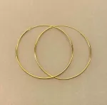 Creoler - Ø 35 mm - Øreringe Forgyldt Sølv - Glatte hoops 1,2 mm, hoops, øreringe, ørenringe, guld, ægte, gyldne, guldøreringe, runde, hoops, loops, ørenringe, ringe, store, forgyldte, guldbelagte, billige, kvalitet, flotte, moderne, stine a, maanesten