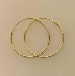 Creoler - Ø 35 mm - Øreringe Forgyldt Sølv - Glatte hoops 1,2 mm, hoops, øreringe, ørenringe, guld, ægte, gyldne, guldøreringe, runde, hoops, loops, ørenringe, ringe, store, forgyldte, guldbelagte, billige, kvalitet, flotte, moderne, stine a, maanesten