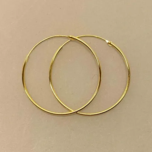 Creoler - Ø 35 mm - Øreringe Forgyldt Sølv - Glatte hoops 1,2 mm, hoops, øreringe, ørenringe, guld, ægte, gyldne, guldøreringe, runde, hoops, loops, ørenringe, ringe, store, forgyldte, guldbelagte, billige, kvalitet, flotte, moderne, stine a, maanesten
