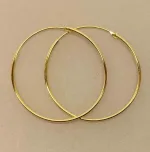 Creoler - Ø 40 mm Øreringe - Glatte Hoops Forgyldt Sølv 1,2 mm, store, tynde, guld, gyldne, guldbelagte, double, forgyldte, ægte, parpris, flotte, tilbud, billige, creoler, runde, øreringe, lækre, biti, ribe, brands, danske, design, stine a, enamel, cph, maanesten