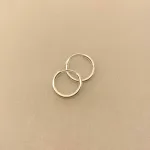 Creoler i Sølv Ø 16 mm Glatte Hoops 2 mm, sø 2016, tykke, små, kraftige, ren, ægte, sterling, sølv, 925, billige, tilbud, enkle, glatte, lyse, kvalitet, nikkelfri, for et par, par, hoops, creoler, runde, ringe, øreringe, stine a, pico, maria, black, biti, ribe