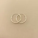 Creoler i Sølv Ø 18 mm Glatte Hoops - 1,5 mm, sø 1518, små, tynde, enkle, basic, klassiske, diskrete, hverdags, øreringe, runde, ren, ægte, sterling, sølv, lyse, blanke, billige, stine a, pico, sølvøreringe, creoler, hoops, biti, ribe, parpriser, tilbud, cool,