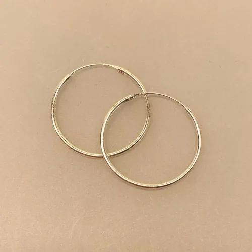 Sø1530, Creoler i Sølv Ø 30 mm Glatte Hoops 1,5 mm, sø 1530, små, halvstore, tynde, billige, tilbud, ægte, billige, simple, runde ringe, runde, ørenringe, øreringe, creol, creoler, glatte, ægte sølv, sterling sølv, billige, god kvalitet, biti, ribe