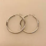 Creoler i Sølv Ø 35 mm Glatte Hoops 3 mm, sø 3035, vippepind, kraftige, chunky, gedigne, kvalitet, flot, lækre, tykke, store, statement, smykker, øreringe, hoops, creoler, runde, ringe, ægte, ren, sølv, sterling, 925, elegante, flotte, cool, smarte, stilige, stilede, simple, fest, boho, billige, tilbud, for to, par, biti, ribe, design, jane kønig, stine a, maanesten, pico, sfb, cph, enamel, julie, sandlau,