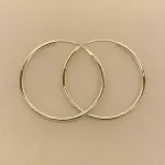 Creoler i Sølv Ø 40 mm Glatte Hoops 2 mm, sø 2040, store, tykke, mellemstore, enkle, simple, ægte, ren, sterling, sølv, hoops, runde, øreringe, runde, ørenringe, øreringe, ringe, billige, ægte sølv, sterling sølv, kvalitet, smarte, biti, ribe, runde, ørenringe, øreringe, ringe, billige, ægte sølv, sterling sølv, kvalitet, smarte, biti, ribe