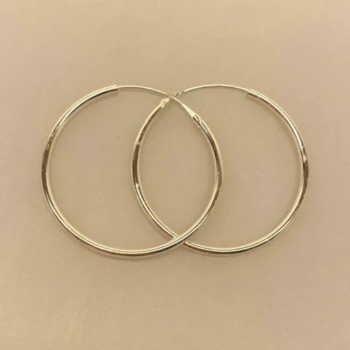 Creoler i Sølv Ø 40 mm Glatte Hoops 2 mm, sø 2040, store, tykke, mellemstore, enkle, simple, ægte, ren, sterling, sølv, hoops, runde, øreringe, runde, ørenringe, øreringe, ringe, billige, ægte sølv, sterling sølv, kvalitet, smarte, biti, ribe, runde, ørenringe, øreringe, ringe, billige, ægte sølv, sterling sølv, kvalitet, smarte, biti, ribe