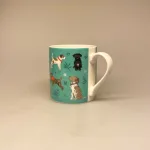 Krus Porcelæn - Hunde Grønt, forskellige, chi hua hua, bulldog, husky, sibirian, blodhund, old english sheepdog, westie, westhighland, terrier, jack russel, grand danois, bmuldshund, cotton, frison, bisee, yorkshire, mops, cava, poo, gravhund, puddel, golden, retriever, labrador, dobbermann, charlie, biti, ribe, hundemotiv, krus, kop, tekop, tekrus, kaffekop, kaffekrus, ting med, gadekryds, blandingshund, spaniel, cairn, labrador, cava, poo,