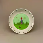 Melamin Tallerken Dyb - Mumi Grøn med Hus, skål, dyb, tallerken, yoghurt, morgenmad, melaminskål, hus, mumimor, mumifar, service, børne, til børn, barnedåb, dåb, gave, baby, shower, mumin, moomi, mumi, mumitroldene, tove, jansson, samler, mumrik, lille, my, gave, dåbsgave, barselsgave, gaveide, fint, magisk, melamin, praktisk, pic, nic, sommerhus, børnehave, sødt, fint, biti, ribe, svensk, finsk