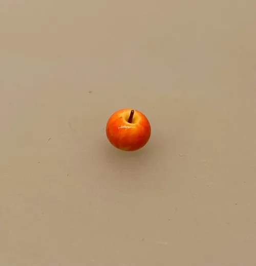 Miniature Æble, mini, mikro, danske, æbler, frugt, frugtplukker, frugtavler, grønt, grøntsager, grønthandler. bio, økologisk, 1:12, dukkhus, dukkehusmad, dukkhustilbehør, ting, til, tilbehør, sjov, veganer, vegetar, biti, ribe, juleæbler, nissedør, nisse, hus, bo, biti, ribe