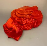 Silkesatin Tørklæde Reliefmønster - Koralrød Orange, bobler, Silkesatin Tørklæde Reliefmønster - Koralrød Beige, rød, natur, satin, ausbrenner, brændt, ætset, mønster, relief, specielt, særligt, flot, yndigt, frisk, grøn, silke, smukt, fed, blank, biti, ribe, unikt, unika