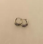 Creoler i Sølv Ø 12 mm Tykke med Oxideret S-mønster, små, chunky, tykke, kraftige, lækre, hoops, runde, øreringe, ringe, ægte, sølv, sterling, ren, sølvøreringe, sølvhoops, bali, creoler, mønster, shiny, specielle, særlige, boho, indiske, billige, smarte, nice, flippede, hippie, stine a, maanesten, enamel, cph, danske, brands, parpris, kvalitet, tilbud, nikkelfri, allergitestede, biti, ribe