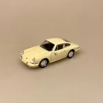 Modelbil Porsche 911 - Creme, cremefarvet, flødefarvet, hvid, olde timer, 1965, modelbil, rød porche, lille bil, legetøj, legetøjsbil, model, biti, ribe, racerbil, kørekort, gave, symbolsk