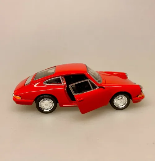 Modelbil Porsche 911 - Rød , 1965, modelbil, rød porche, lille bil, legetøj, legetøjsbil, model, biti, ribe, racerbil, kørekort, gave, symbolsk